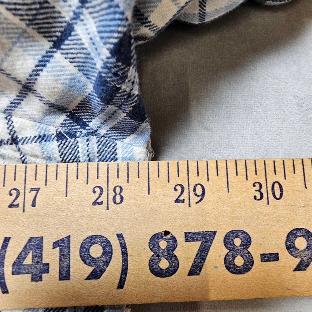 Polo Ralph Lauren Mens XXL Blue White Plaid Cotton Button Down Shirt Long Sleeve - Picture 14 of 16